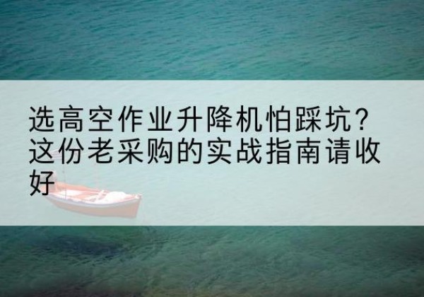 措勤高空作业升降机厂家推荐-选高空作业升降机怕踩坑？这份老采购的实战指南请收好