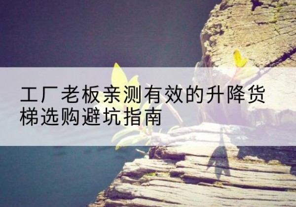 措勤升降货梯怎么选-工厂老板亲测有效的升降货梯选购避坑指南